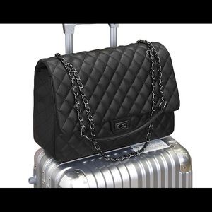 Diamond lattice Black Travel Bag